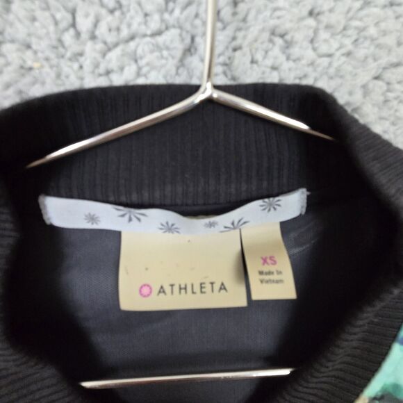 Athleta Floral Fade Bombtastic Bomber Jacket Size XS Extra Small - Picture 3 of 9